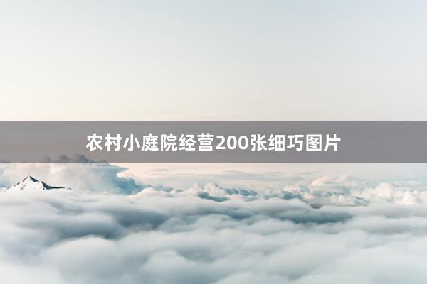 农村小庭院经营200张细巧图片